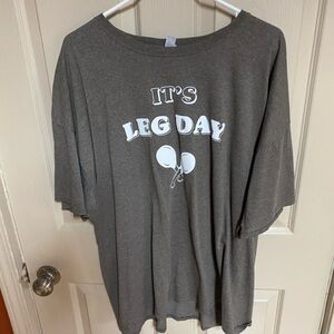 Jerzees Gray Short Sleeve Tee - It's Leg Day
